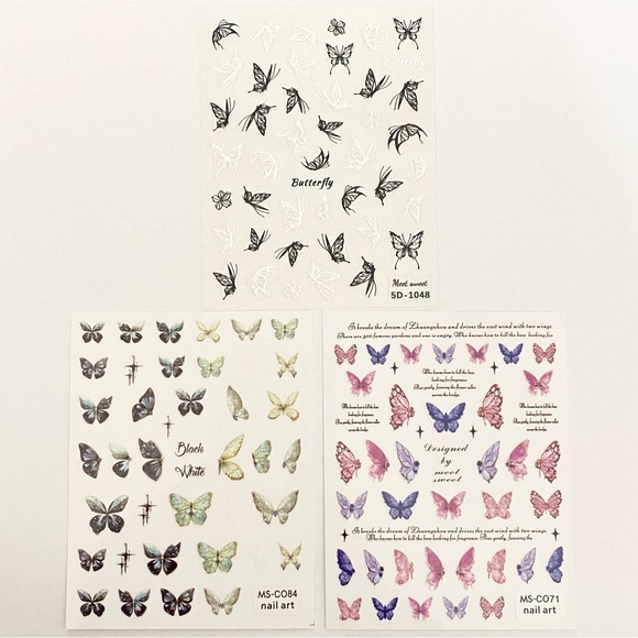 Other - Butterfly Nail Art Stickers Set